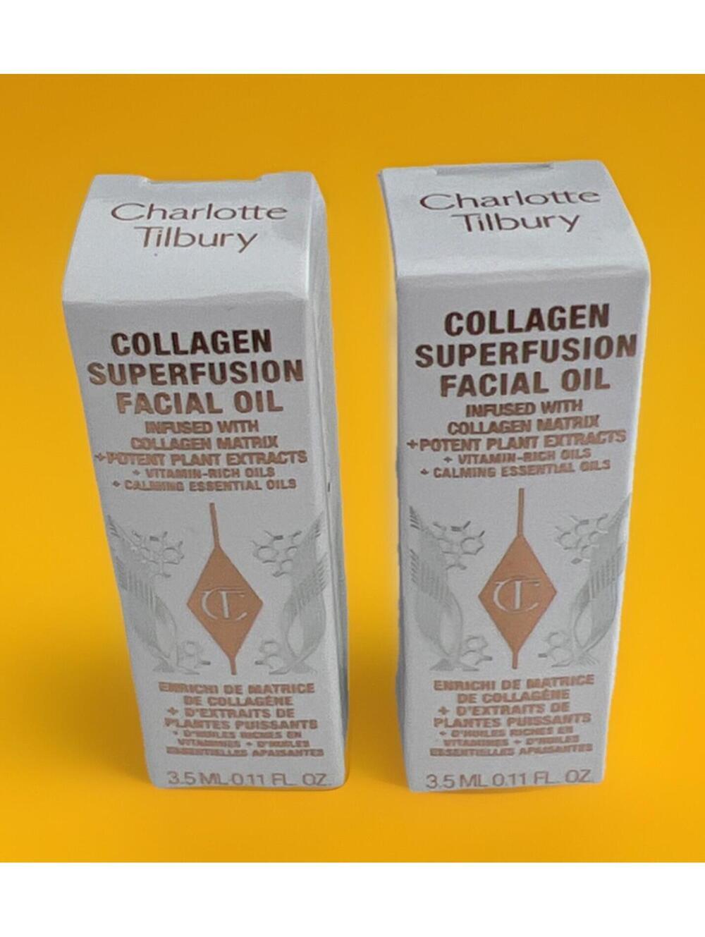 Charlotte Tilbury Collagen Superfusion Facial Oil Lot Of 2 (2X 3.5ml 2X0.11 oz )